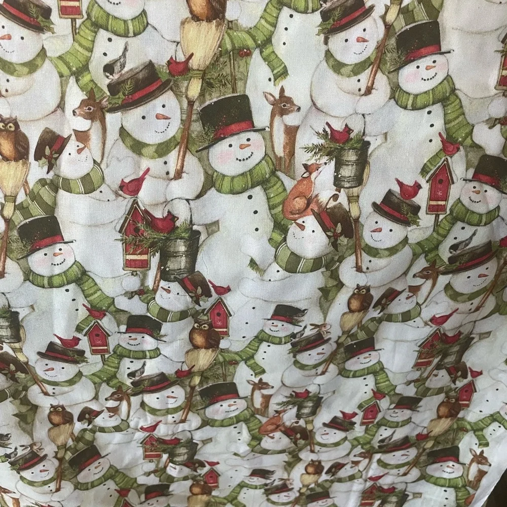 Susan Winget Festive Snowman Holiday Fabric 7 yds